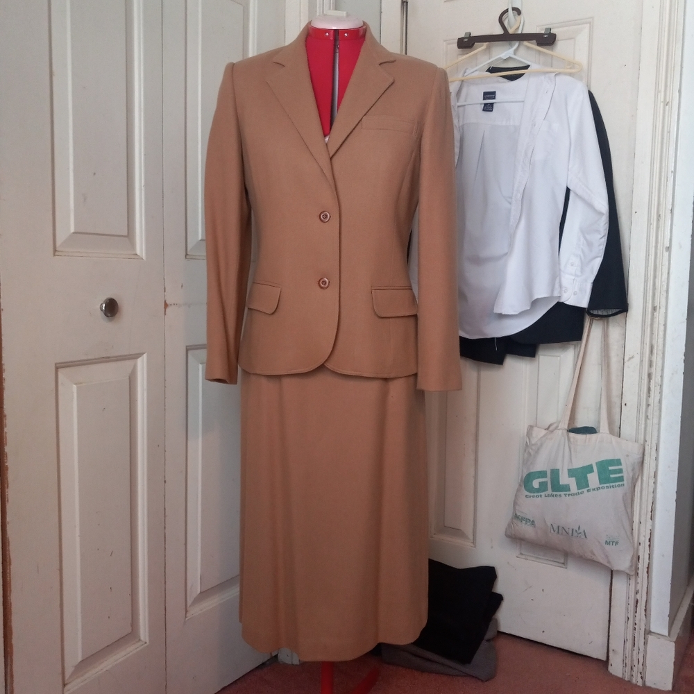 Vintage 90s Sports Galore Women's Wool Skirt Suit Size M Skirt and Jacket